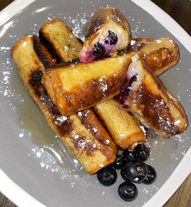 Blueberry-Cream Cheese-French Toast Logs!